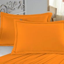 Porta Travesseiro Matelado Nobre 1 Peça Malha 100% Algodão - Laranja