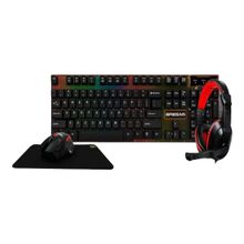 Combo Gamer Kwg Aries M1 Lite 4 Em 1 Teclado Mouse Headset E Mousepad - Aries-m1-lite