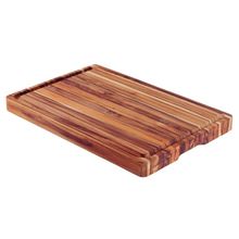 Tábua Empunhadura Sulco Churrasco Tramontina Madeira Teca FSC Acabamento Óleo Mineral 60x40cm Tramontina