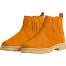 Botina de Couro Nobuck, 37, com Elástico, Tipo Campeira, Solado de Látex Natural, Castor, 094 Cadori OstenVonder