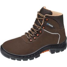 Botina Nobuck Marrom , 43, com Solado em Poliuretano Bidensidade, com Cadarço, Biqueira de Polipropileno, 75bpr29-msmcbp, Marluvas OstenVonder