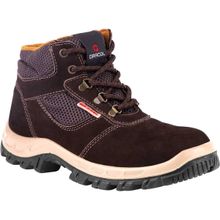 Botina de Couro Nobuck, com Cadarço, 40, Biqueira de Polipropileno e Solado Bidensidade, Marrom, Denver Pro, 4031denn4400ll Bracol