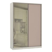 Guarda Roupa Solteiro Prime Plus 2 Portas de Correr 3 Gavetas Legno Crema