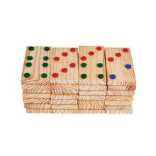 Brinquedos Educativos - Jogo Dominó Gigante em Madeira 28und