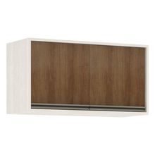Armário Aéreo De Cozinha 80 Cm 2 Portas Linea Luciane Pátina Ff-avelã Ff