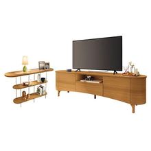 Rack Bancada Elara Cinamomo Com Aparador Infinity Cinamomo - Hb Móveis
