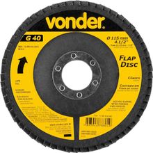Flap-disc, Disco de Desbaste/acabamento, 4.1/2" - 115 mm, Cônico, Grão 40, Vonder OstenVonder
