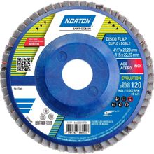 Flap-disc, Disco de Desbaste/acabamento, 4.1/2" - 115 mm, Grão 120, R-822, Norton OstenVonder
