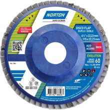 Flap-disc, Disco de Desbaste/acabamento, 4.1/2" - 115 mm, Grão 60, R-822, Norton OstenVonder