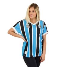 Camisa Feminina Umbro Gremio Oficial 1 2023 Azul/Pto/Bco
