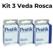 Kit 3 Fitas Veda Rosca Pratik 18mm x 10m Ideal Para Hidráulica em Geral