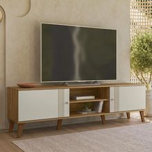 Rack Bancada Para Tv 75 Pol 180cm Sia Nature/off Z49 - Mpozenato