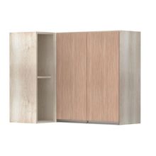 Armário Canto Reto Conjugado 2 Portas C/Nicho Legno Crema