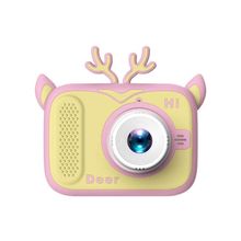Câmera de Vídeo Digital Infantil Unicórnio com Lente Dupla Hd 1080p Cervo Rosa OEM
