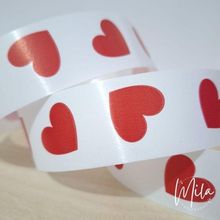 Fita Decorada para Laço Kraft Love Polietileno 32mm X 10m Branco 1 Rolo OEM