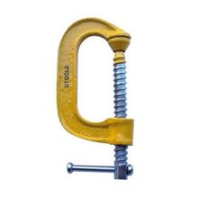 Grampo Tipo C 3 para Carpintaria Marcenaria e Serralheria Resistente e Durável Amarelo Dtools