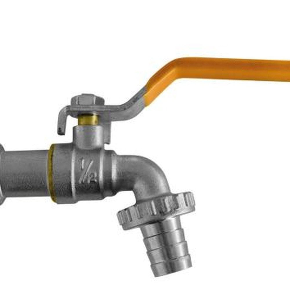 Encontraproduto.com.br - 1/2 Torneira Jardim Esfera Niquelada Com Bico Adaptador - Dtools