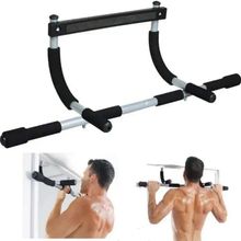 Barra de Exercícios 1215 para Chão e Porta com Musculação, Flexão e Abdominais Preto Multicoisa