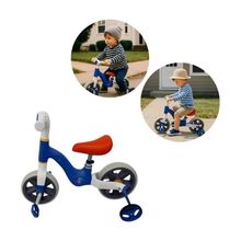 Bicicleta Infantil de Equilíbrio 2 em 1 com Rodinhas Azul para Criança Pequena