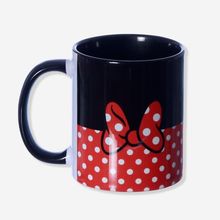 Caneca Pop Minnie Mouse em Porcelana 350ML com Estampa de Alta Qualidade Preto Mickey e Minnie