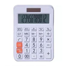 Calculadora de Mesa Maxprint C128B com 12 Dígitos, Energia Solar e Bateria LR1130, Funções Raiz