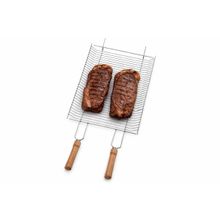 Grelha Simples para Carne Utimil Grande em Aço Cromado