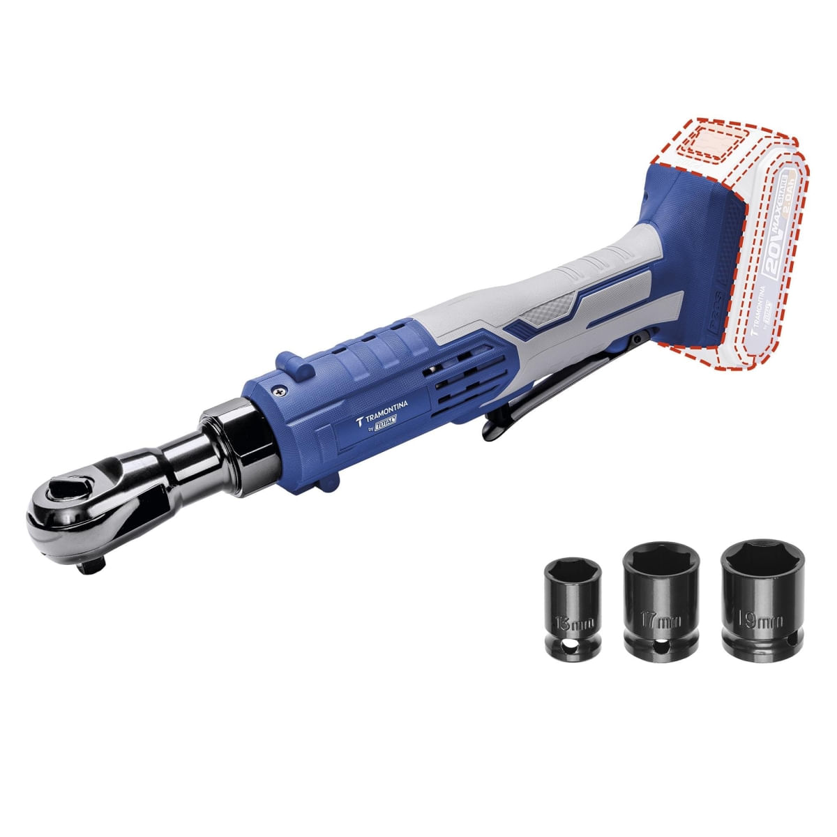 Clé à Cliquet Allongée Mastercraft De 20 V, 3/8 Po Avec Adaptateur De 1 4 Po Compatible Avec Les Pod Pwr 0548741p
