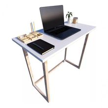 Escrivaninha Retangular Office Estudo sem Compartimento Madeira 90CM Preto