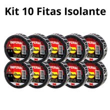 Kit 10 Fita Isolante 3M Imperial 18mm x 20 metros Antichama Resistente