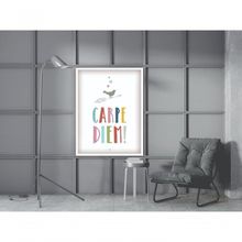 Quadro Decorativo Carpe Diem Retangular 20 X 30 Amadeirado para Decoração