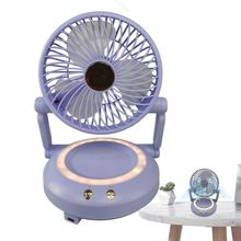 Ventilador de Mesa Dobrável Portátil 3 W 3 Velocidades Lilás BSL3813 com Iluminação LED USB Bivolt