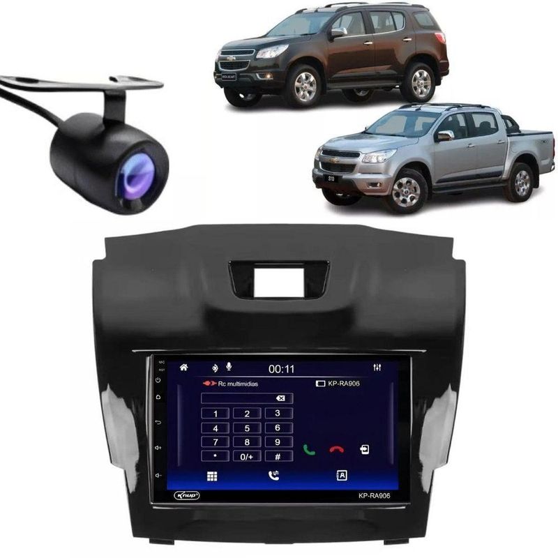 Central Multimídia Automotiva Android Auto GM S10 7 Touch Screen ...