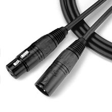 Cabo para Microfone Ninja LW 30FT Baixa Impedância com Conectores XLR Macho e Fêmea Preto Santo