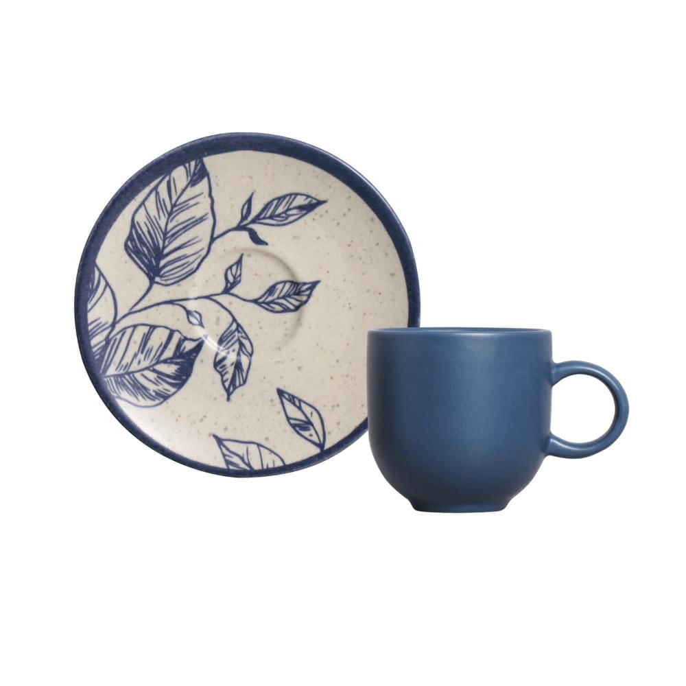 Encontraproduto.com.br - Conjunto Com 6 Xícaras De Café Com Pires Coup Stoneware Uirapuru 97Ml