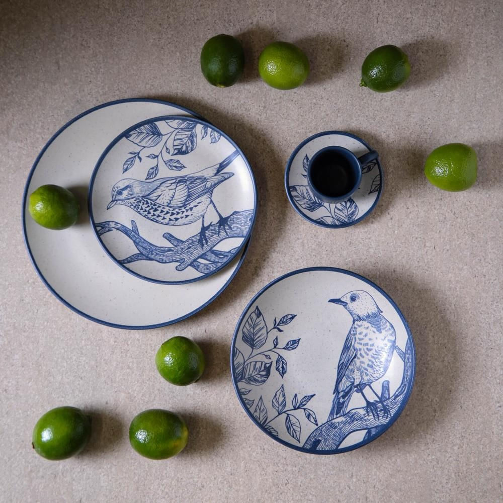 Encontraproduto.com.br - Conjunto Com 6 Xícaras De Café Com Pires Coup Stoneware Uirapuru 97Ml