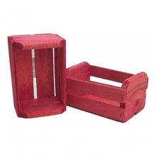 Mini Caixote Natural-colorido em MDF 12CM X 8CM X 6CM Amadeirado Kit 2 Unidades Premium Colchões
