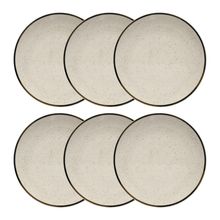Conjunto 6 Pratos Rasos 26cm Brisa Cerâmica Oxford
