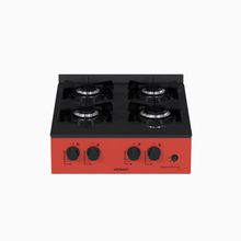 Fogao a Gas Portatil 4 Bocas Venax Grand Petit Line Vermelho