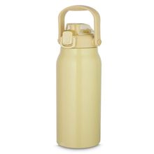 Garrafa Térmica Litrão com Alça e Bico 1,5L em Aço Inox com Parede Dupla Amarela
