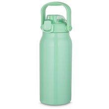 Garrafa Térmica Litrão 1,5L em Aço Inox com Alça Embutida e Bico Verde