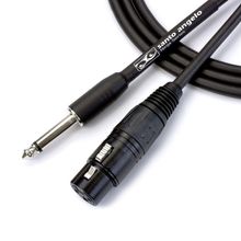 Cabo para Microfone Ninja HG 0,20MM P10-XLR F Cobre OFHC e Blindagem Profissional Preto Santo Angelo