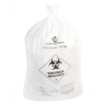 Saco de Lixo Infectante Branco 30l C 200 Unid para Resíduos de Saúde
