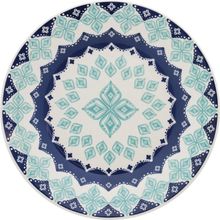 Kit 10 Pratos Rasos Donna Lola Oxford Cerâmica 24cm