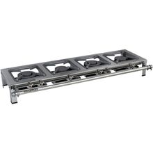 Fogão Industrial Stori Premium 4 Bocas 30x30 Em Linha M4 Aço Inox 430 Metalmaq
