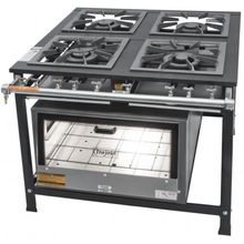 Fogão Industrial Tradicional 40x40 Baixa Pressão 4 Bocas Com Forno Itajobi
