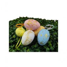 Enfeite de Páscoa Enfeite Decorativo Páscoa 18 Ovos Pendentes Coloridos para Arranjos Vermelho