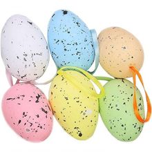 Enfeite Decorativo de Páscoa 24 Ovos Pendentes Coloridos para Arranjos em Isopor Vermelho