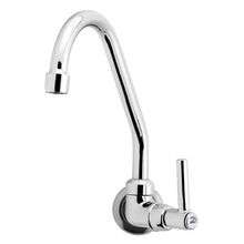 Torneira para Cozinha Parede Bica Móvel Comando Alavanca em Latão Cromado com Arejador Fixo OEM