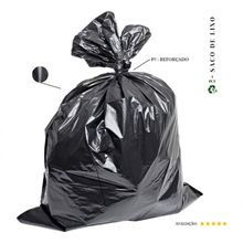 Saco de Lixo 200 Litros P7 Reforçado 0,09 MICRAS para Uso Doméstico e Comercial Preto Higipack