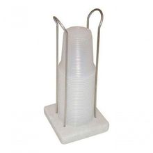 Suporte de Mesa para Copos Dispenser Portátil JSN em Granito e Aço Inox para Água Chá 150ml 180ml